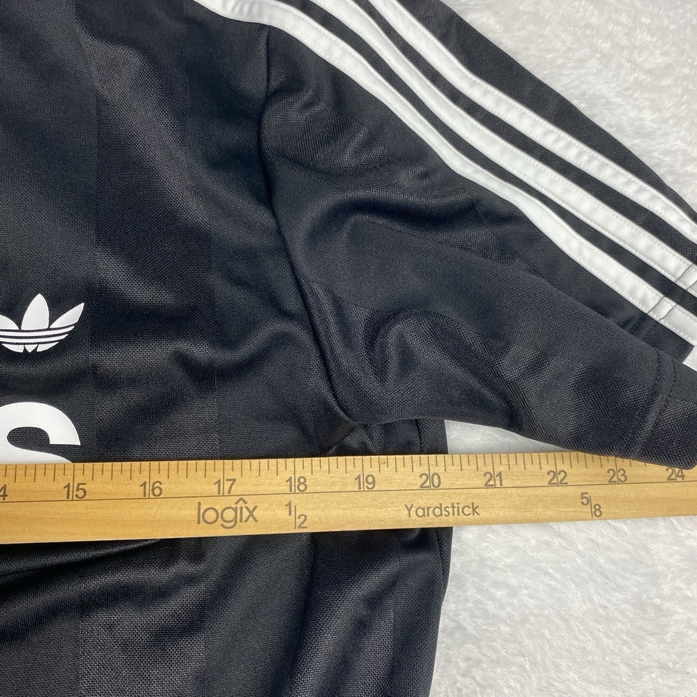 ADIDAS Archive Collar Engineered Jersey Men's Medium Black & White Regular Fit - Picture 7 of 8